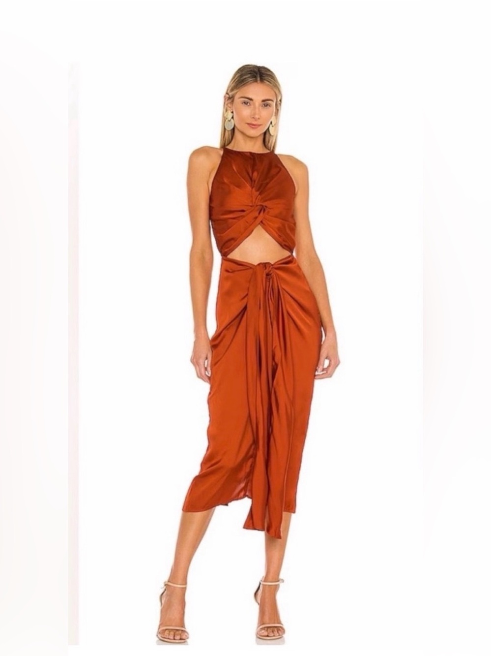 Andrea Iyamah Halterneck Mid Length Dress